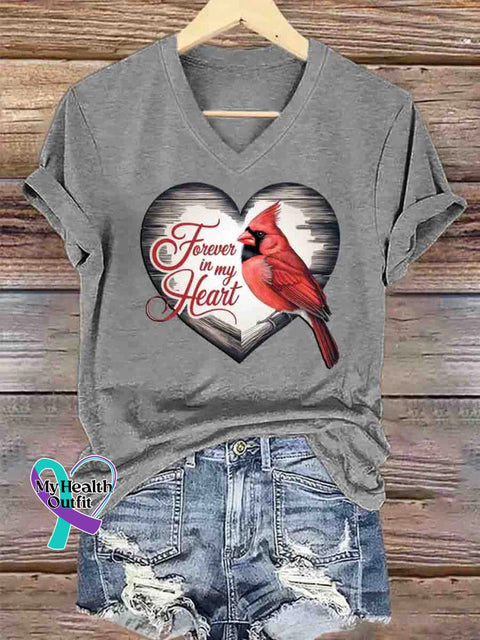 Forever in My Heart Art T-Shirt Gray / S