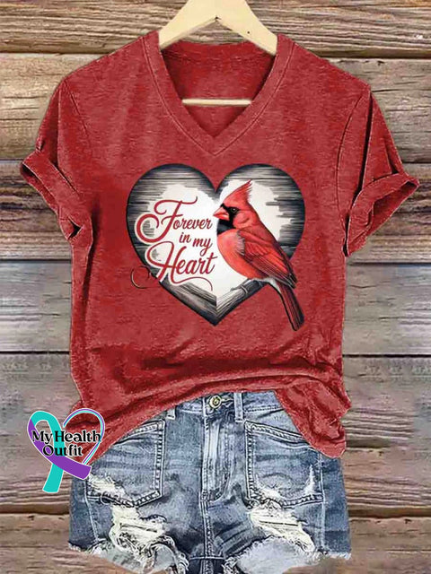 Forever in My Heart Art T-Shirt Red / S