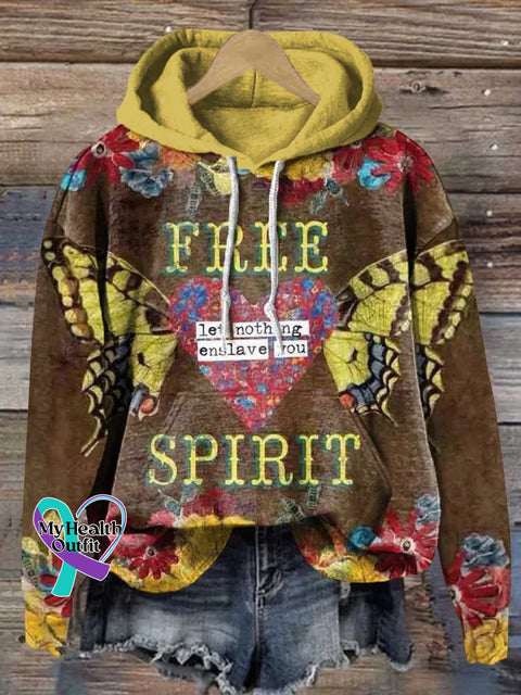 Free Spirit Let Nothing Enslave You Mental Health Awareness Casual Hoodie Sweatshirt Multicolor / S