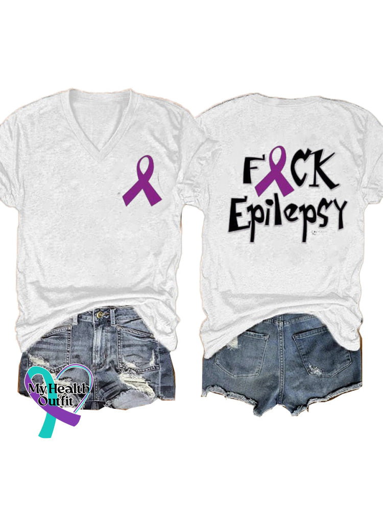 Fuck Epilepsy Short Sleeve Casual t-Shirt White / S