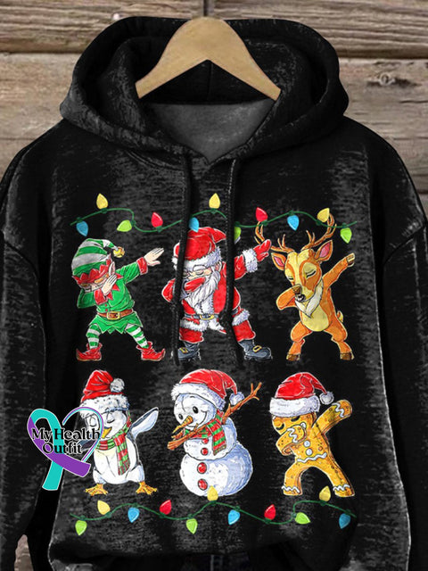 Funny Dab Christmas Graphic Printed Casual Sweatshirt