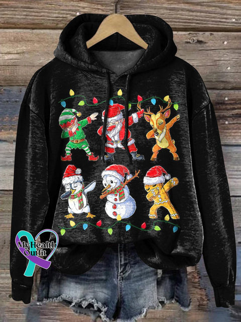 Funny Dab Christmas Graphic Printed Casual Sweatshirt Multicolor / S
