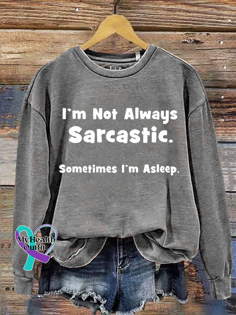 Funny Letter Print Casual Sweatshirt