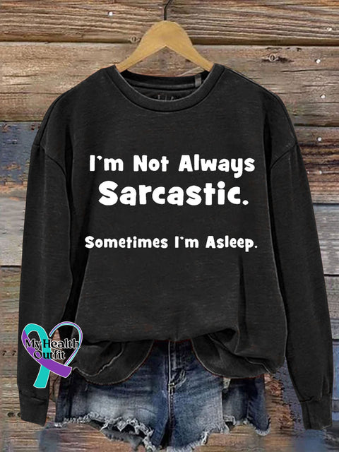 Funny Letter Print Casual Sweatshirt Black / S