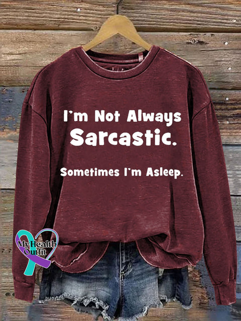 Funny Letter Print Casual Sweatshirt Maroon / S