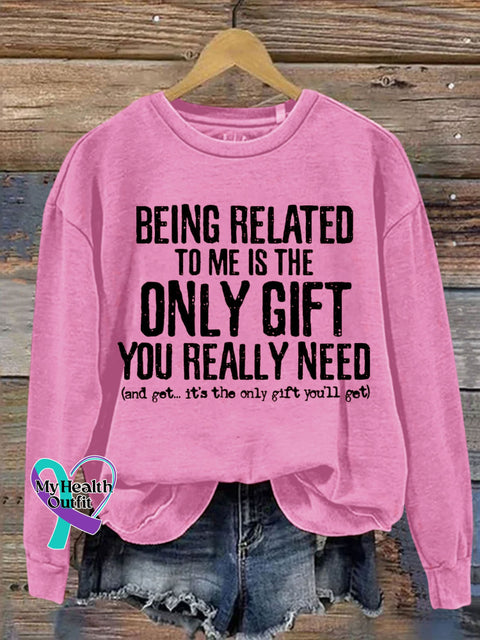 Funny Letter Print Casual Sweatshirt Pink / S