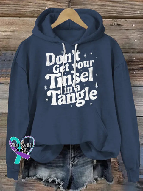 Funny Saying Art Print Casual Hoodie Sweatshirt Blue / S