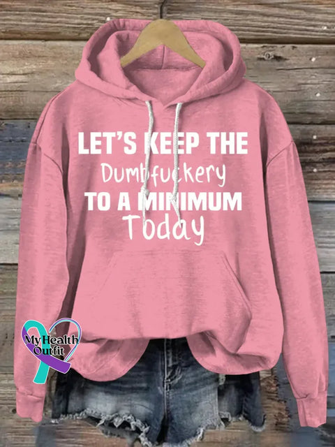 Funny Saying Art Print Casual Hoodie Sweatshirt Pink / S