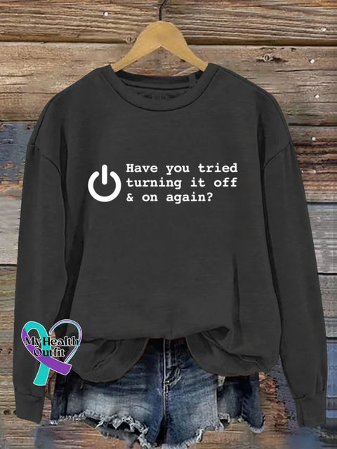 Funny Saying Art Print Casual Sweatshirt Black / S