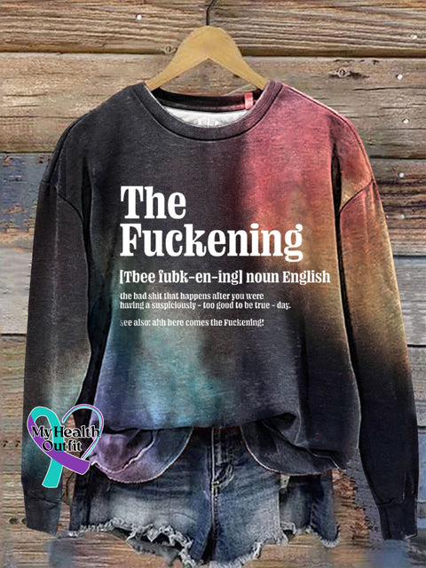 Funny The Fuckening Definition Print Casual Sweatshirt Multicolor / S