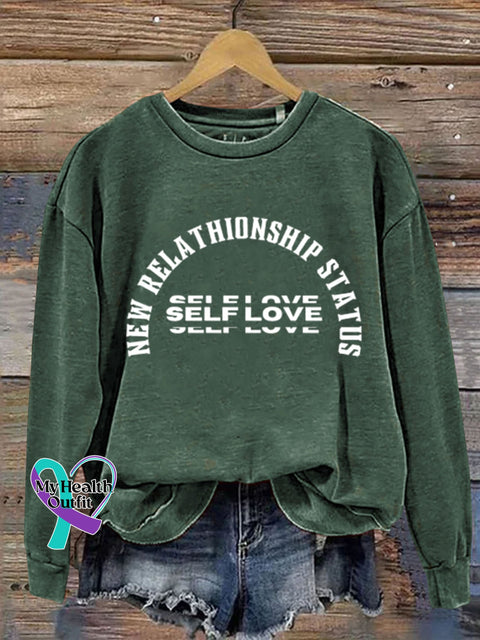 Gift Self Love Art Design Print Casual Sweatshirt Green / S