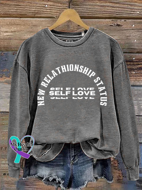 Gift Self Love Art Design Print Casual Sweatshirt Grey / S