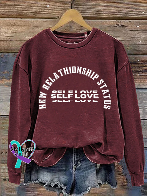 Gift Self Love Art Design Print Casual Sweatshirt Maroon / S