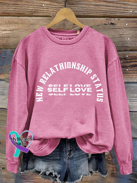 Gift Self Love Art Design Print Casual Sweatshirt Pink / S