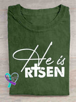 God Art Vintage Print T-shirt Green / S