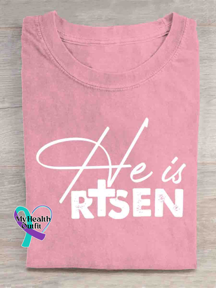God Art Vintage Print T-shirt Pink / S