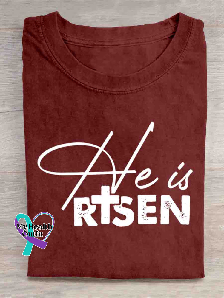 God Art Vintage Print T-shirt Red / S