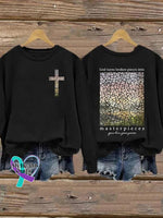 God Turns Broken Pieces Into Masterpieces Casual Sweatshirt Black / S