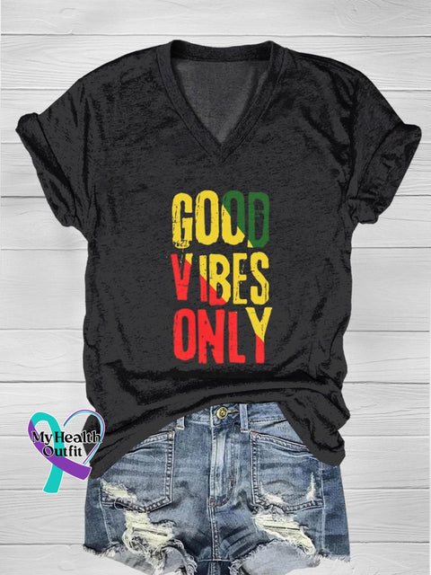 Good Vibes Only Casual T-Shirt Black / S