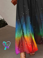 Gradient Art Rainbow Wide Leg Pants