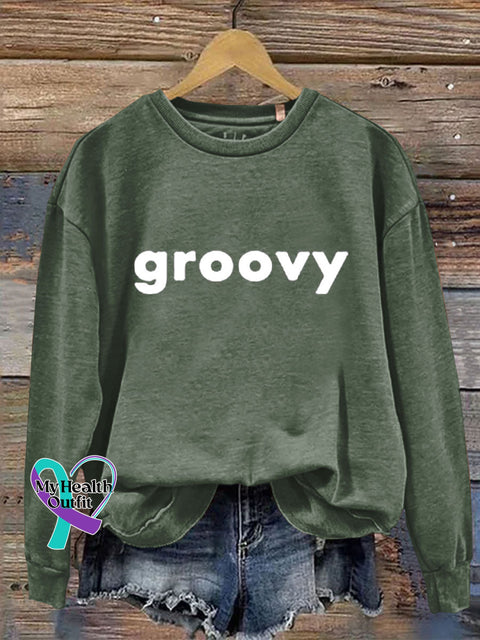 Groovy Casual Sweatshirt Green / S