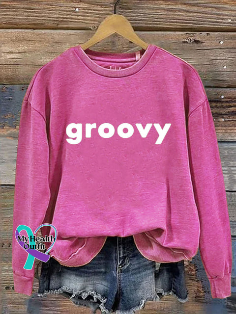 Groovy Casual Sweatshirt Pink / S