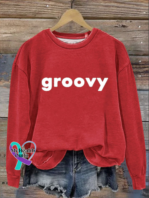 Groovy Casual Sweatshirt Red / S