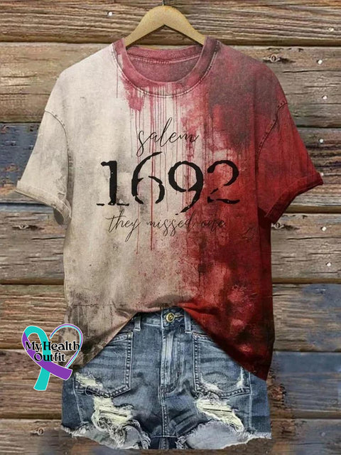 Halloween 1692 Art Print Casual Short Sleeve T-Shirt Multicolor / S