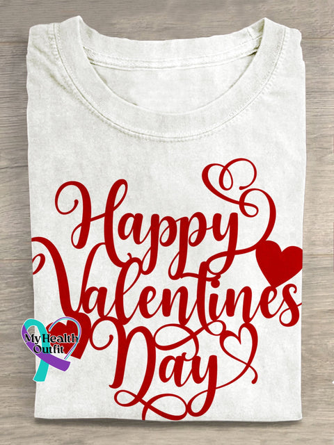 Happy Print T-Shirt White / S