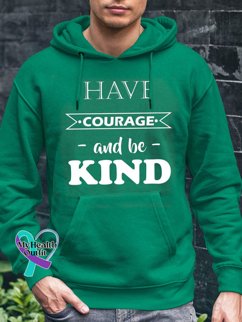 Have Courage And Be Kind Print Casual Sweatshirt Green / S