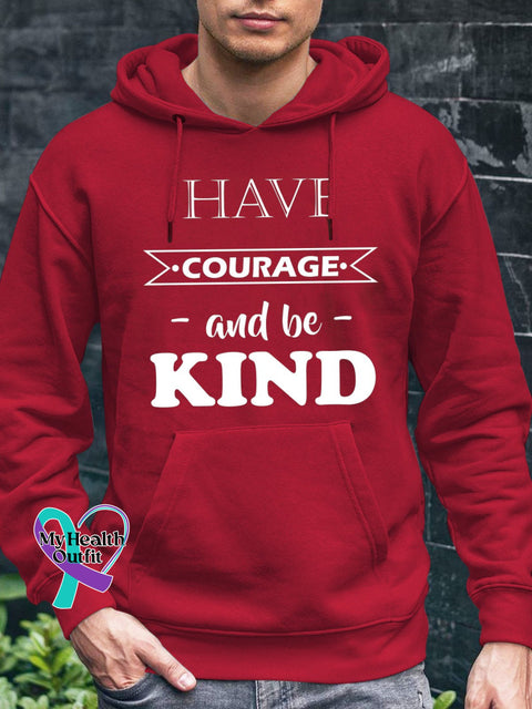 Have Courage And Be Kind Print Casual Sweatshirt Red / S