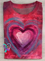 Heart Print T-shirt Multicolor / S