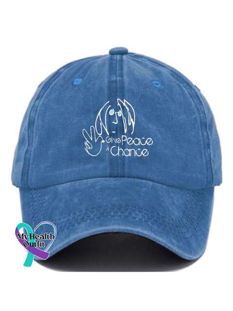 Hippie Ladies Printed Baseball Cap Lake Blue / One-Size