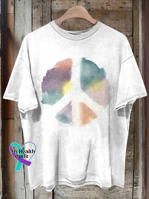 Hippie Peace Sign Love And T-Shirt Multicolor / S