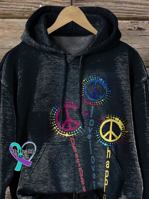 Hippie Style Dandelion Floral Graphic Printed Casual Sweatshirt