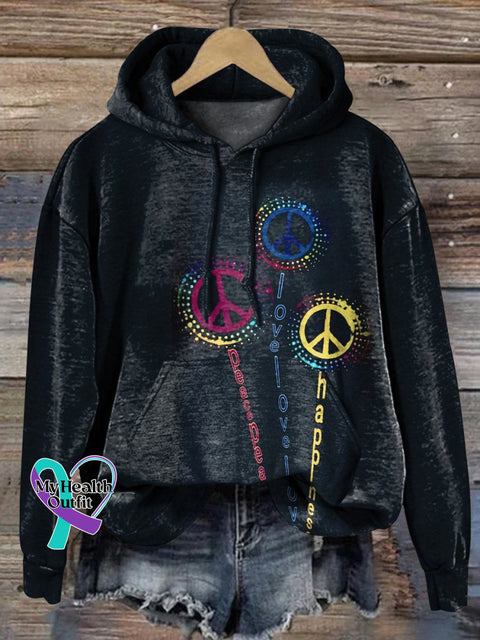 Hippie Style Dandelion Floral Graphic Printed Casual Sweatshirt Multicolor / S