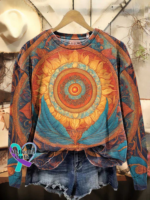 Hippie Totem Peace And Love Casual Sweatshirt Multicolor / S