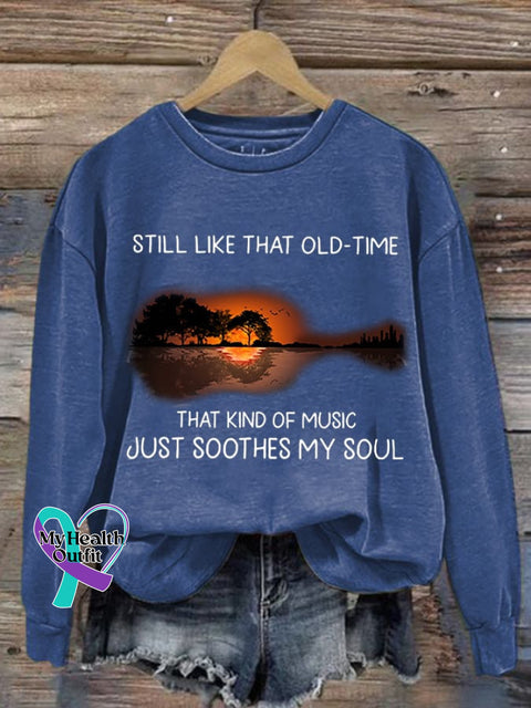 Hippie Women’s Printed Long-Sleeved Sweater Blue / S