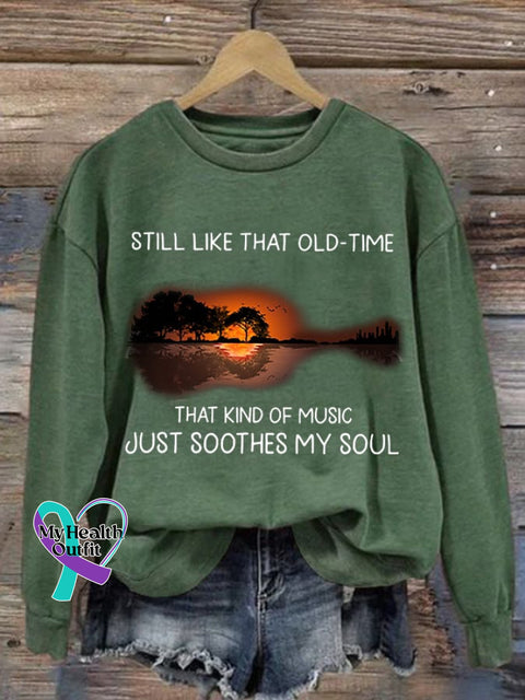 Hippie Women’s Printed Long-Sleeved Sweater Green / S