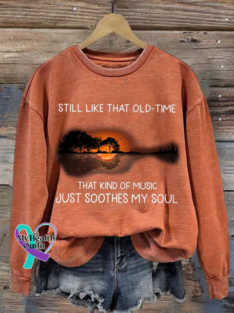 Hippie Women’s Printed Long-Sleeved Sweater Pumpkin Orange / S