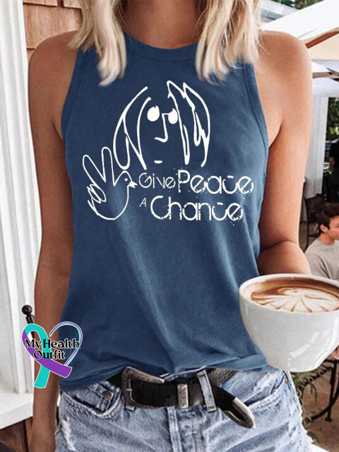 Hippie Women’s Printed Tank Top Dark Blue / S