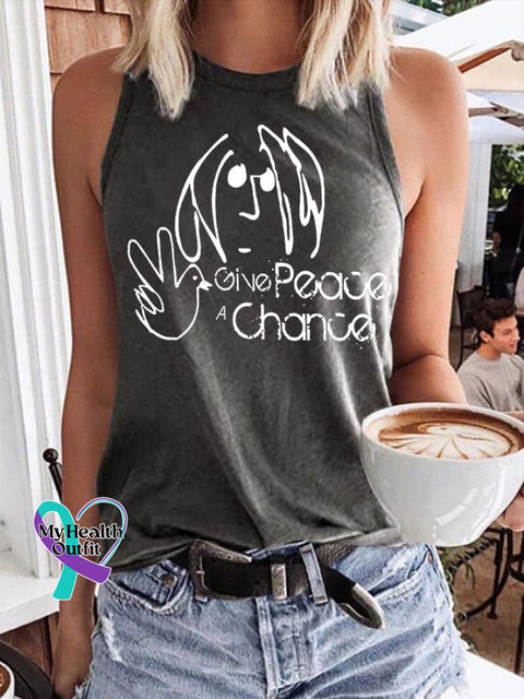 Hippie Women’s Printed Tank Top Dark Grey / S