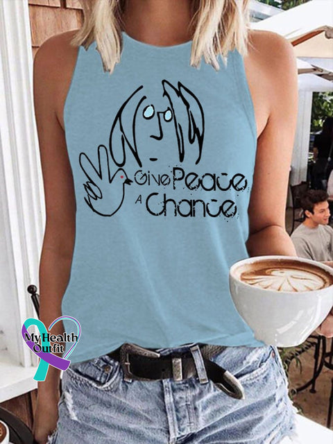 Hippie Women’s Printed Tank Top Light Blue / S
