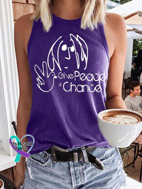 Hippie Women’s Printed Tank Top Purple / S