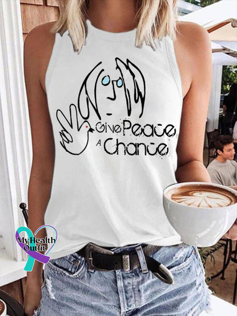 Hippie Women’s Printed Tank Top White / S