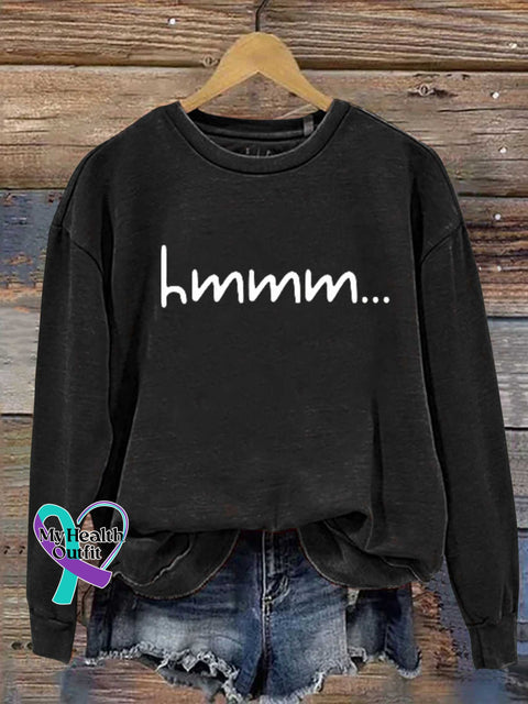 Hmmm... Casual Sweatshirt Black / S