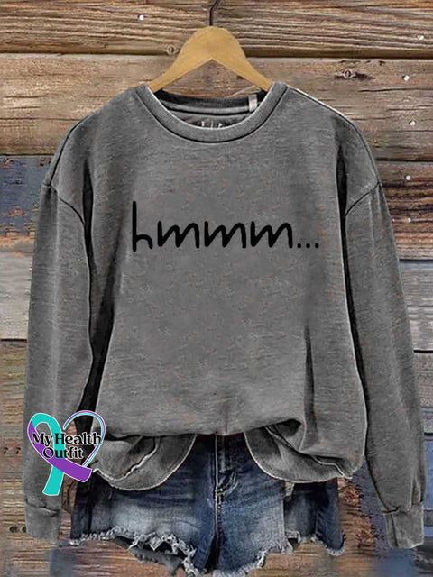 Hmmm... Casual Sweatshirt Grey / S