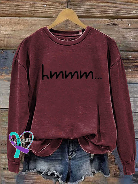 Hmmm... Casual Sweatshirt Red / S