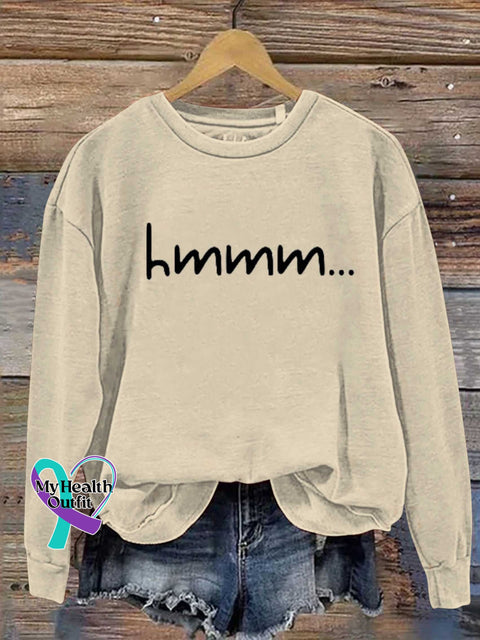 Hmmm... Casual Sweatshirt Sand / S