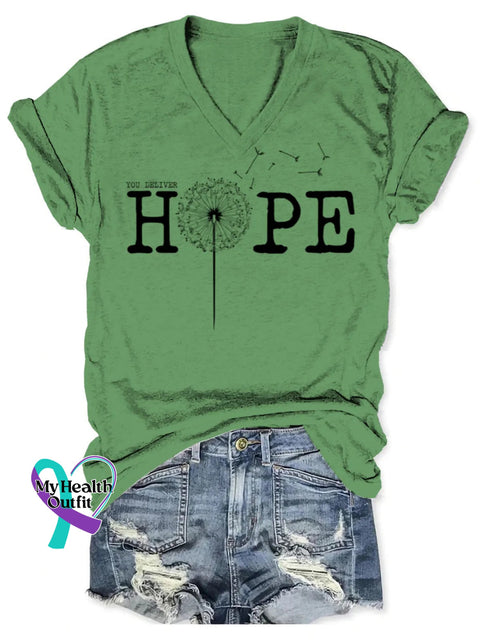 Hope Art Print T-shirt Green / S